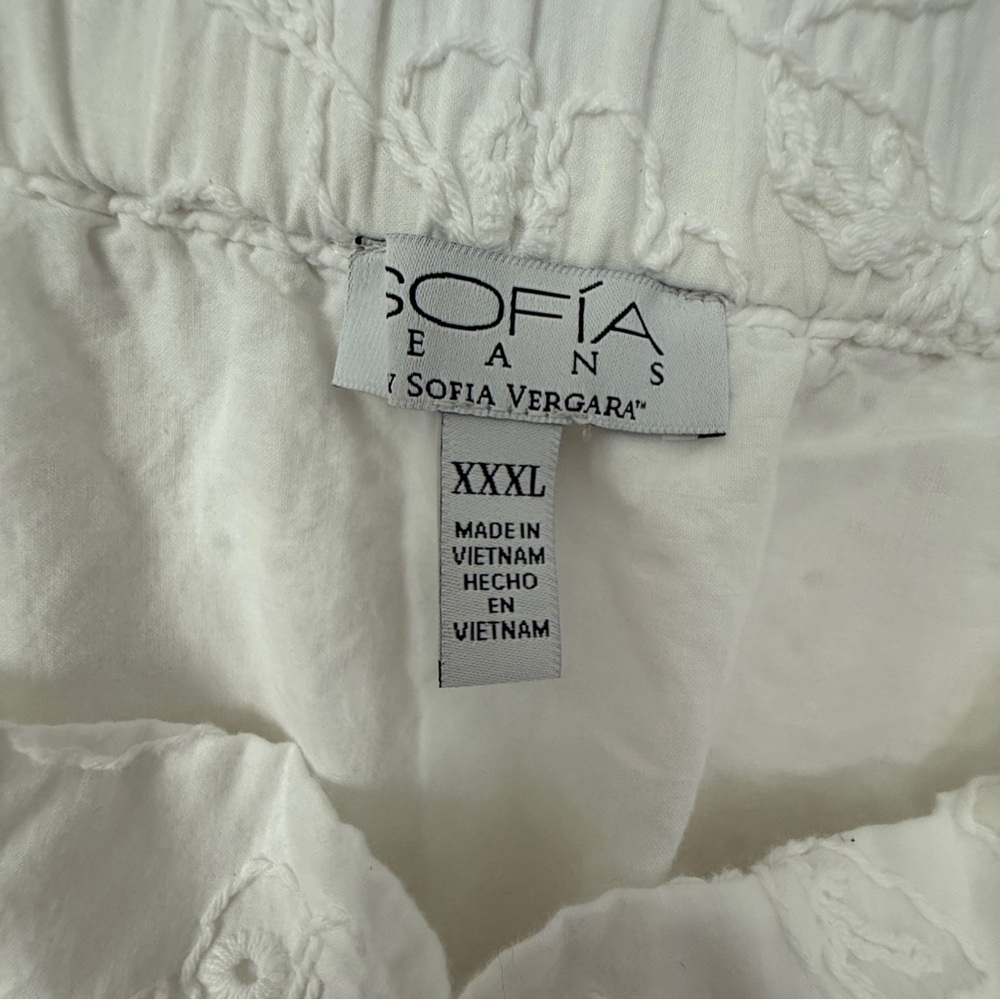 Sofia by Sofia Vergara White Eyelet Midi Skirt Size XXXL (3X) - Picture 4 of 11